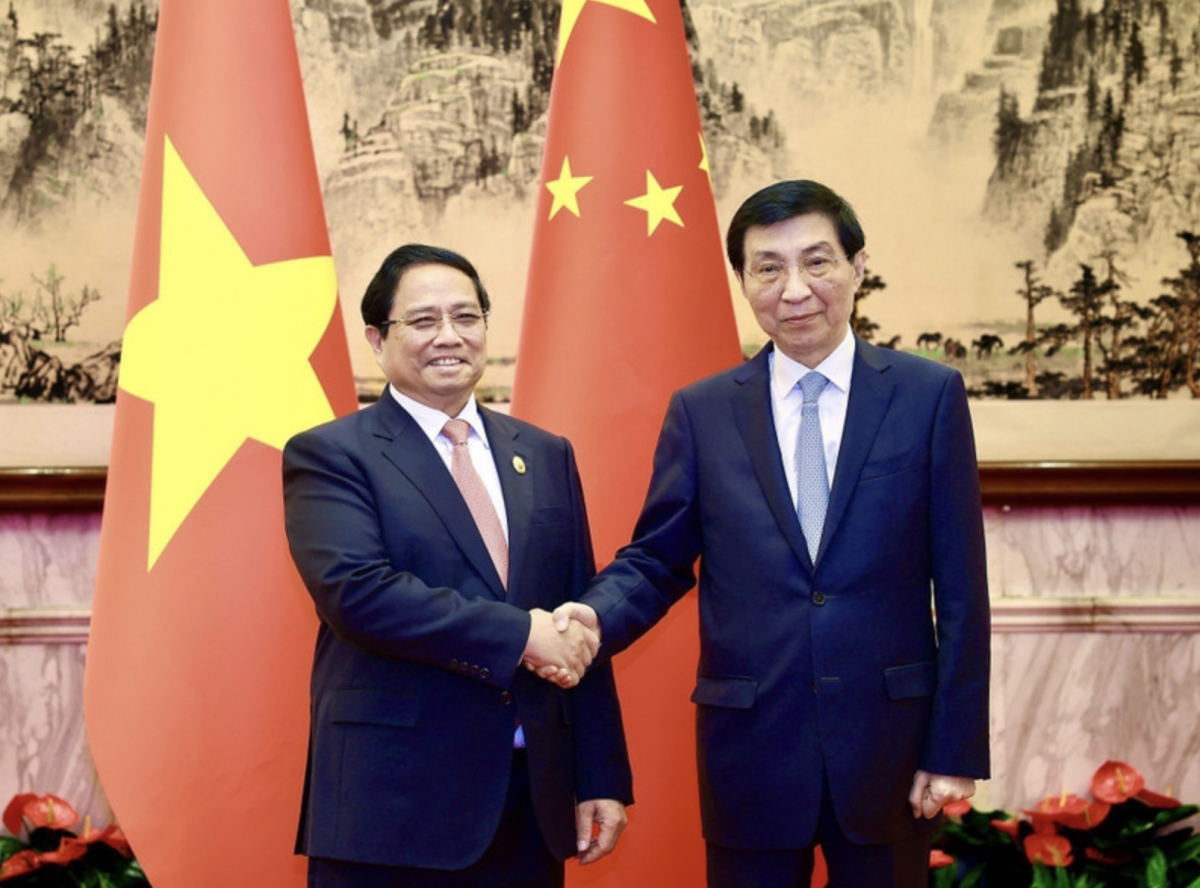 PM Pham Minh Chinh meets with Chinese front leader in Tianjin